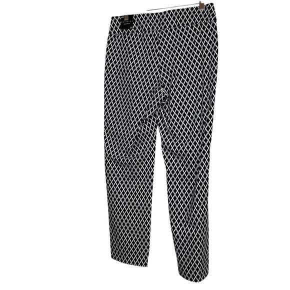 NWT Premise Navy & White print tummy control stretch ankle pants - Small - Picture 2 of 10
